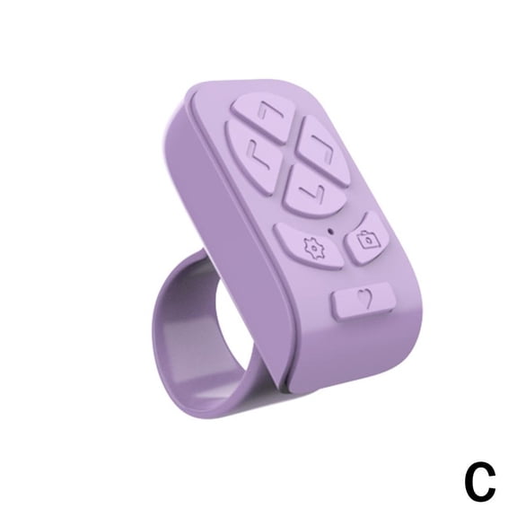 Fingertip Wireless Bluetooth Remote Control, E-book Page Turner,bluetooth 52 Control,rechargeable, Camera Shutter, for Videos,photos,novels ()