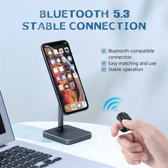 Fingertip Wireless Bluetooth Remote Control, Fingertip Remote Control,Remote Control App Page Turner for Phone Tablet,C