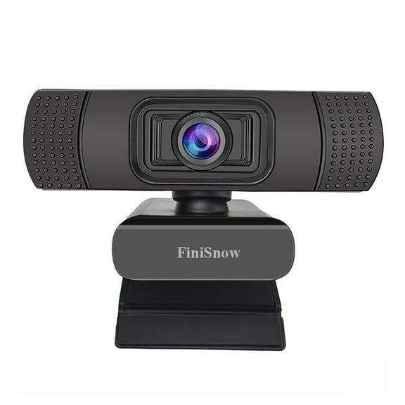 FiniSnow Webcams, Full HD 1080p Streaming Webcam with Microphone, Ultra Wide Angle, Black