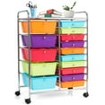 thumbnail image 1 of Demi Bonn 15-Drawer Utility Rolling Organizer Cart Multi-Use Storage with 4 Universal Casters, Multicolor, 1 of 7