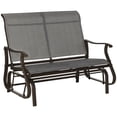 thumbnail image 1 of Demi Bonn 2-Person Outdoor Glider Bench, Patio Rocking Loveseat Chair with Powder Coated Steel Frame, Outdoor Glider Chairs for Backyard, Lawn, Garden and Porch, Gray, 1 of 11