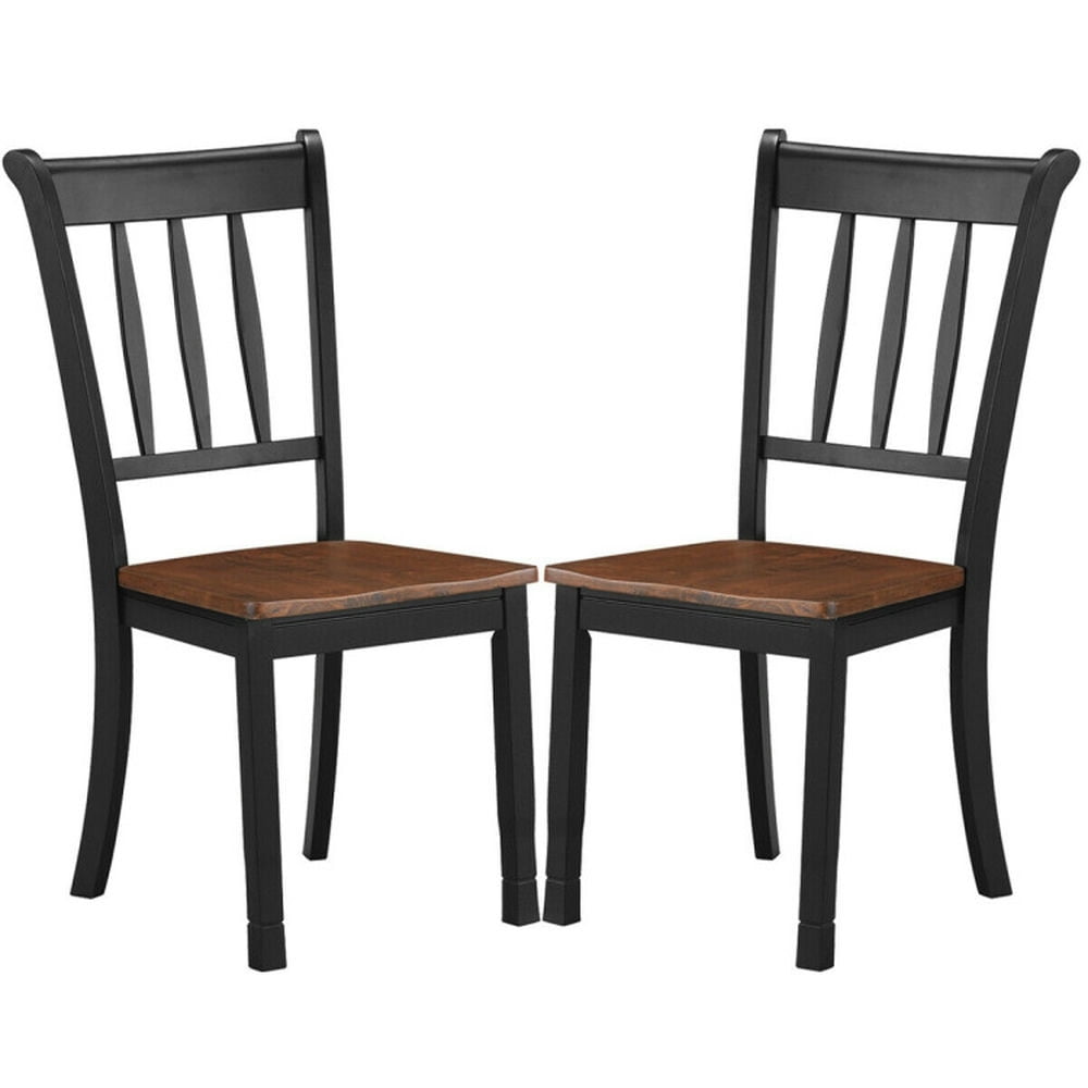 Finihen 2 Pieces Solid Whitesburg Wood Dining Chairs with Spindle Back for Dining Room Living Room, Black Finihen 2 Pieces Solid Whitesburg Wood Dining Chairs with Spindle Back for Dining Room Living Room, Black