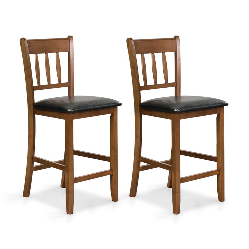 Finihen 25.5" Counter Height Bar Dining Chair Set of 2 with Backrest Padded Seat for Dining Room Living Room, Walnut Finihen 25.5" Counter Height Bar Dining Chair Set of 2 with Backrest Padded Seat for Dining Room Living Room, Walnut