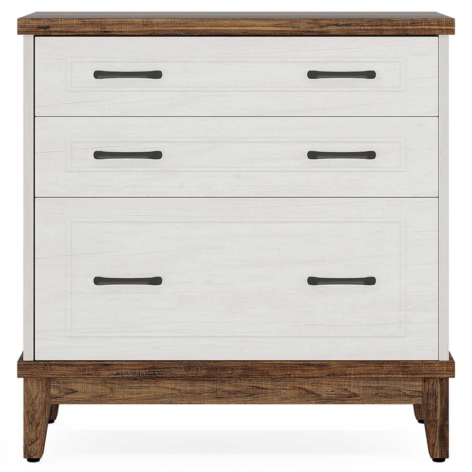 Demi Bonn 3-Drawer File Cabinet, Wood Lateral Filing Cabinet for Home Office, Printer Stand, for A4, Letter-Size Documents, Storage Cabinet for Home Office, Beige