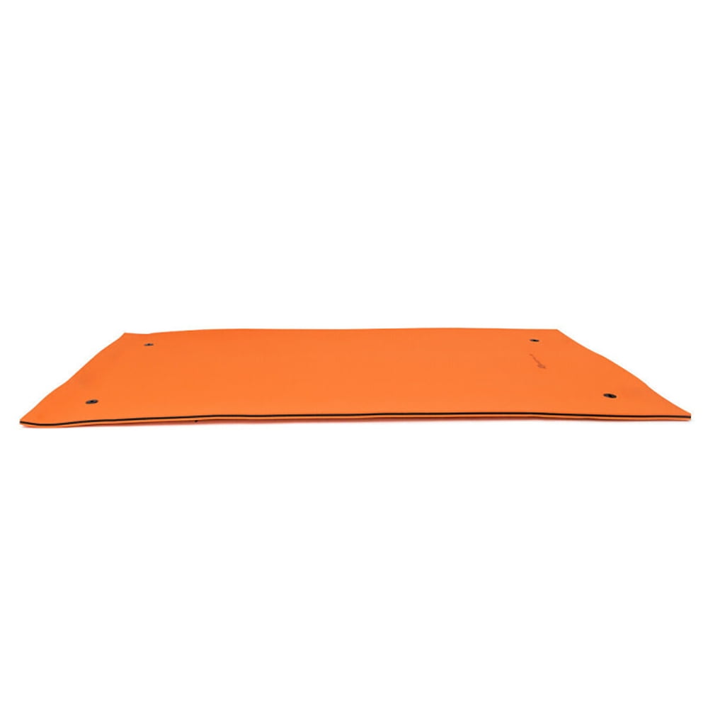 Orange 12' x 6' XPE Foam Floating Water Pad with Carrying Handles