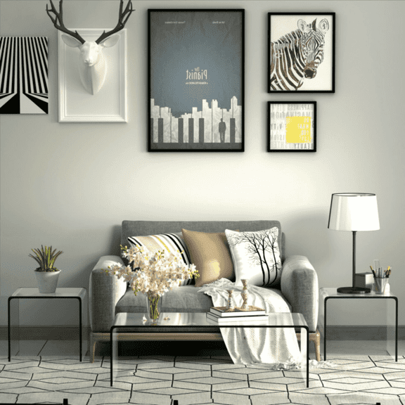 Demi Bonn 3-Piece Coffee Table Set, Glass Coffee Table with Rounded Edges & Set of 2 Tempered Waterfall End Table with non-Slip Pad, for Living Room