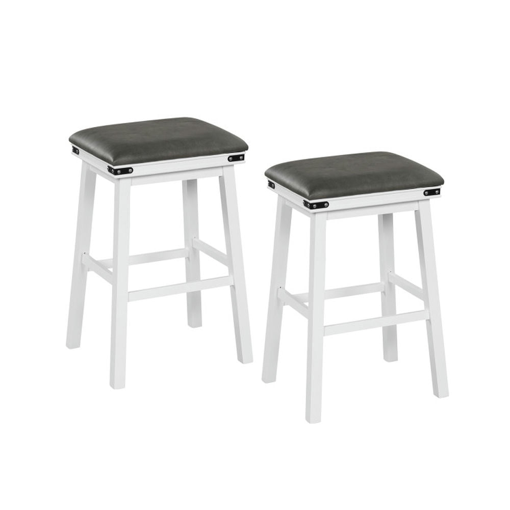 Finihen 30" Set of 2 Bar Stool with Acacia Wood Frame, Modern Kitchen Dining Chair, Gray Finihen 30" Set of 2 Bar Stool with Acacia Wood Frame, Modern Kitchen Dining Chair, Gray