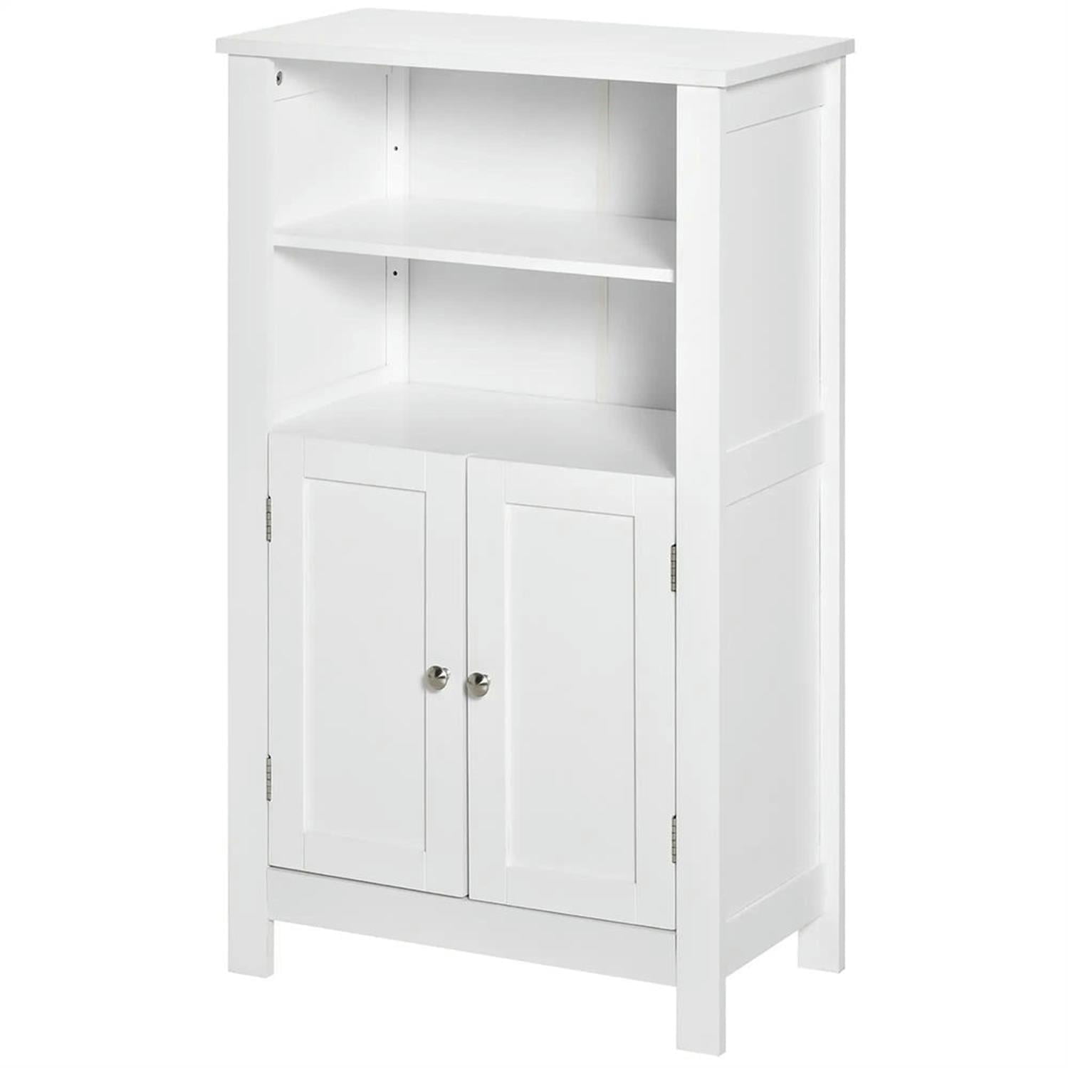 Demi Bonn 36" Bathroom Floor Cabinet, Freestanding Storage Cabinet with Adjustable Shelf and Doors, for Living room, Entryway, Kitchen, White