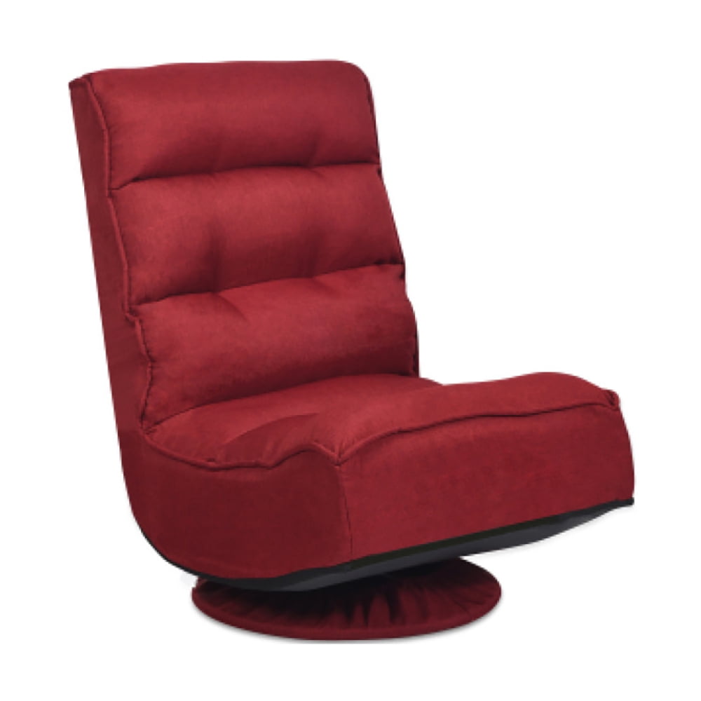 Finihen 360 Degree Swivel Floor Chair, 5-Position Folding Floor Gaming Chair, Lazy Lounge Chair for Relaxing Reading Gaming TV Watching, Dark Red Finihen 360 Degree Swivel Floor Chair, 5-Position Folding Floor Gaming Chair, Lazy Lounge Chair for Relaxing Reading Gaming TV Watching, Dark Red
