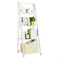 thumbnail image 1 of Finihen 4-Tier Leaning Bookshelf, Free Standing Ladder Shelf Bookcase, White, 1 of 1