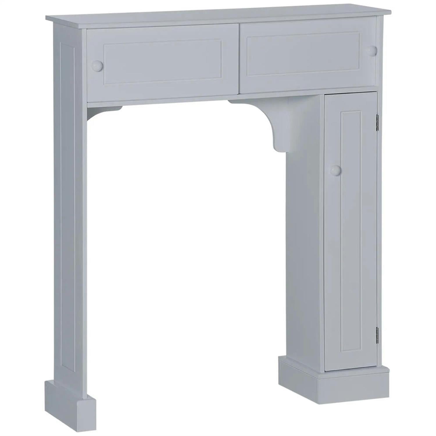 Demi Bonn 41" Over The Toilet Storage Cabinet with Adjustable Shelves, Bathroom Shelf Over Toilet Rack, Bathroom Storage Cabinet Organizer, Gray