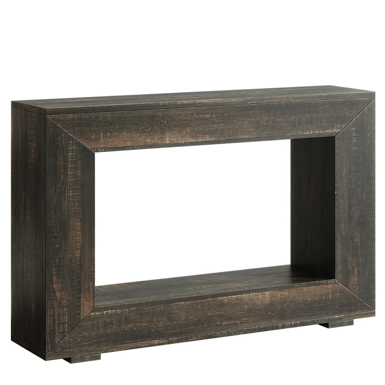 Dark Gray 47" Wood Console Table with Storage