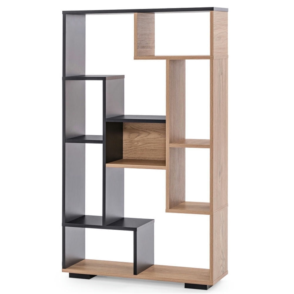 Demi Bonn 47" Tall Bookshelf for Home Office Living Room, 10-Cube Display Shelf Bookcase, Black