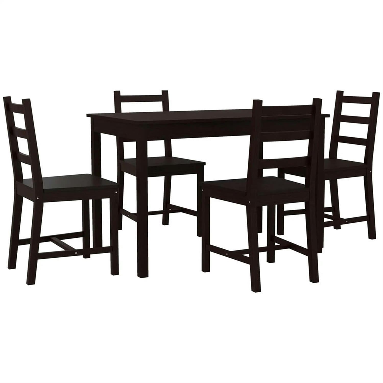 Demi Bonn 5 Piece Dining Table Set for Small Spaces, Modern Kitchen Table and Chairs for 4 Dining Room Set with Chairs Home Furniture Rectangular, Brown