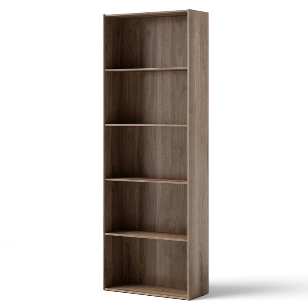 Finihen 5-Shelf Storage Bookcase, Modern Multi-Functional Display Cabinet Furniture, Modern Decorative Open Bookshelf, Brown Finihen 5-Shelf Storage Bookcase, Modern Multi-Functional Display Cabinet Furniture, Modern Decorative Open Bookshelf, Brown
