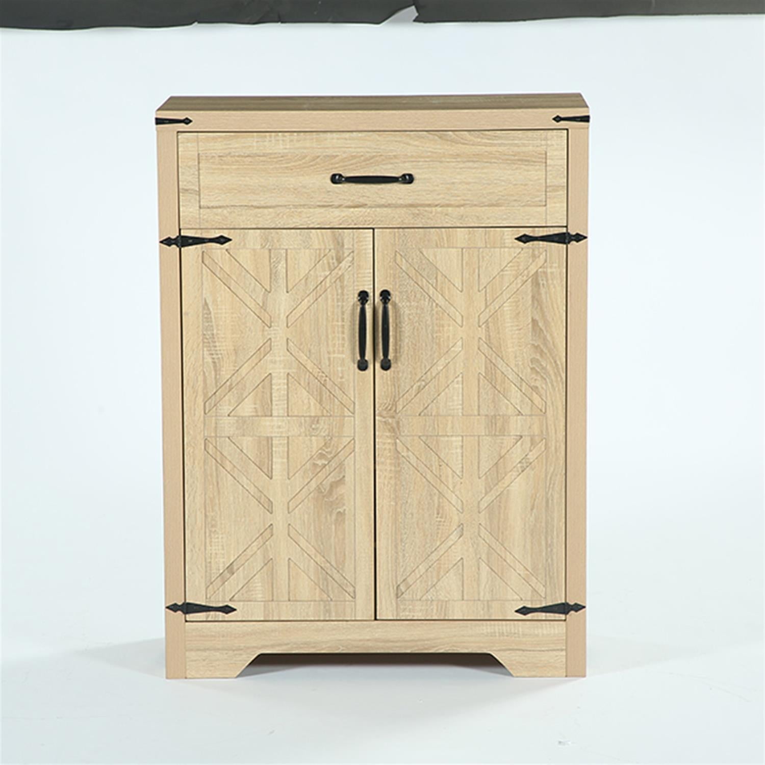 Demi Bonn 5-Tier Shoe Cabinet, Farmhouse Shoe Racks Entryway Storage Organizer for Home Living Room, Bedroom, Brown