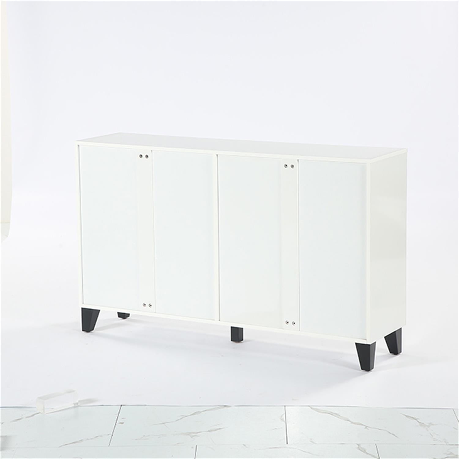 Demi Bonn 55" Sideboard Buffet, Modern Credenzas Storage Cabinet with Doors, Dining Room, Hallway, Cupboard Console Table, White