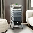 thumbnail image 1 of Demi Bonn 6 Drawers Rolling Storage Cart Organizer with 4 Universal Casters, Mixed Black, 1 of 8