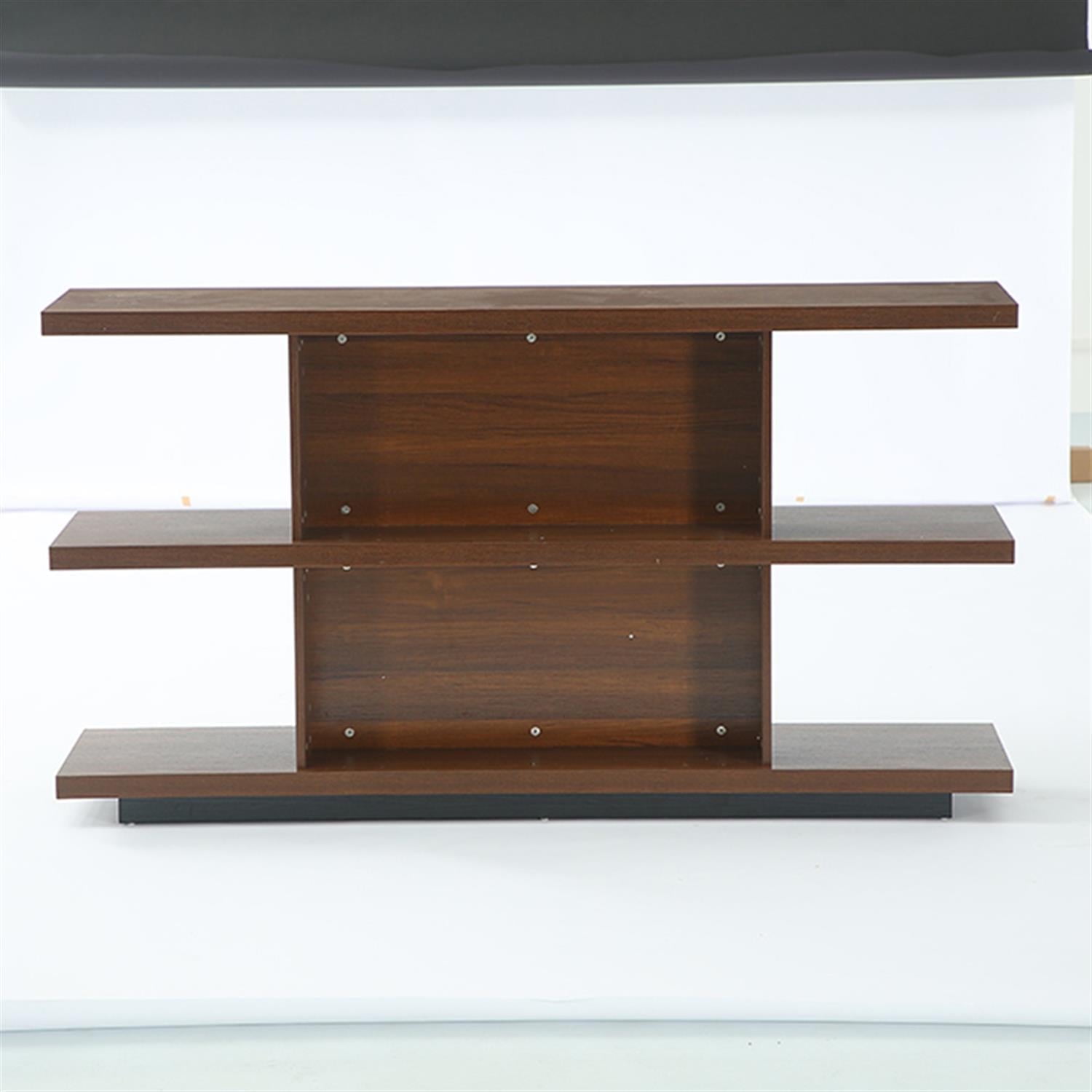 Demi Bonn 63" Console Table, 3-Tier Farmhouse Entryway Table Sofa Table with Storage Shelves for Hallway, Bedroom, Living Room, Brown