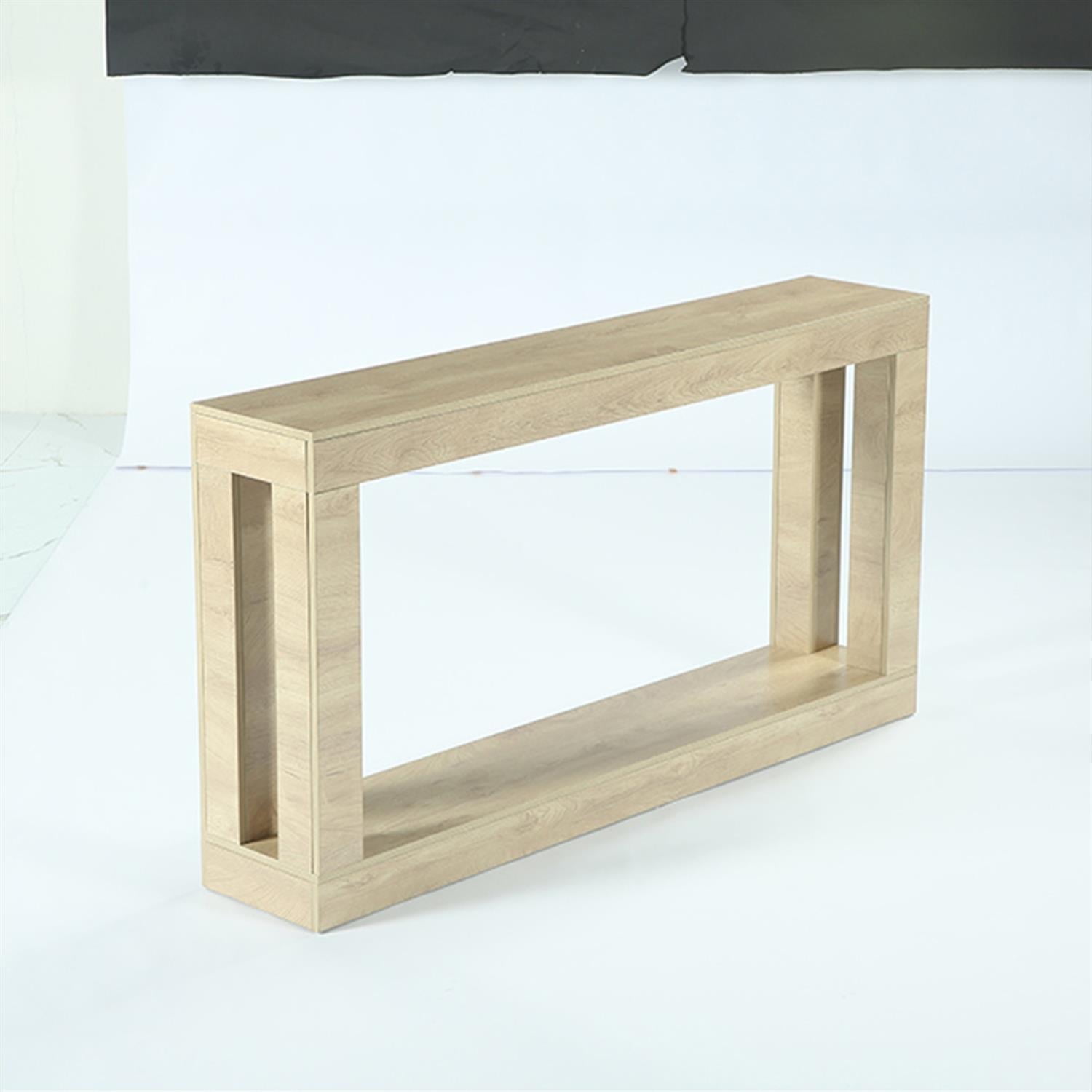 Demi Bonn 63" Console Table, Farmhouse Entryway Table Sofa Table with Storage for Hallway, Bedroom, Living Room, Brown