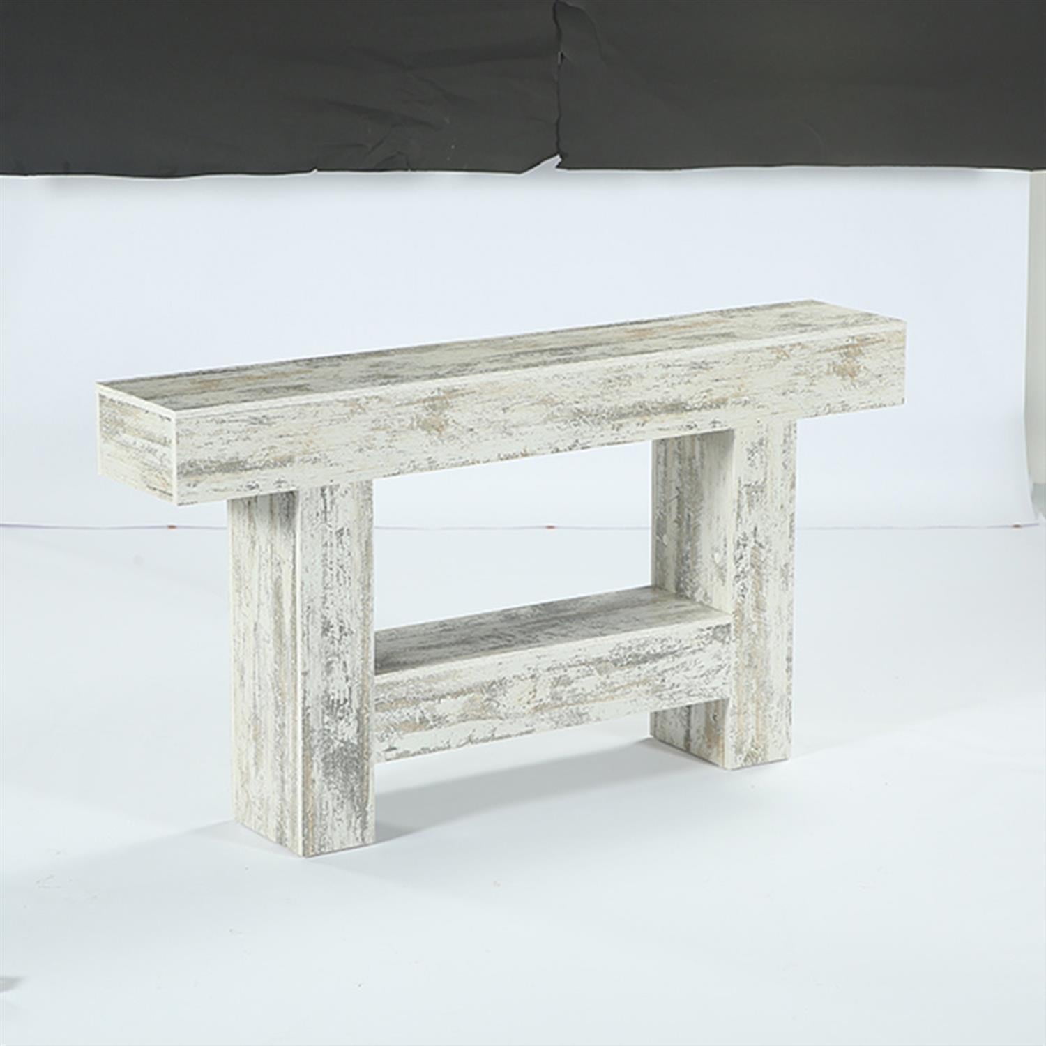 Demi Bonn 63" Console Table, Farmhouse Sofa Table Entryway Table with Storage Tribesigns, Foyer Display Table, Gray
