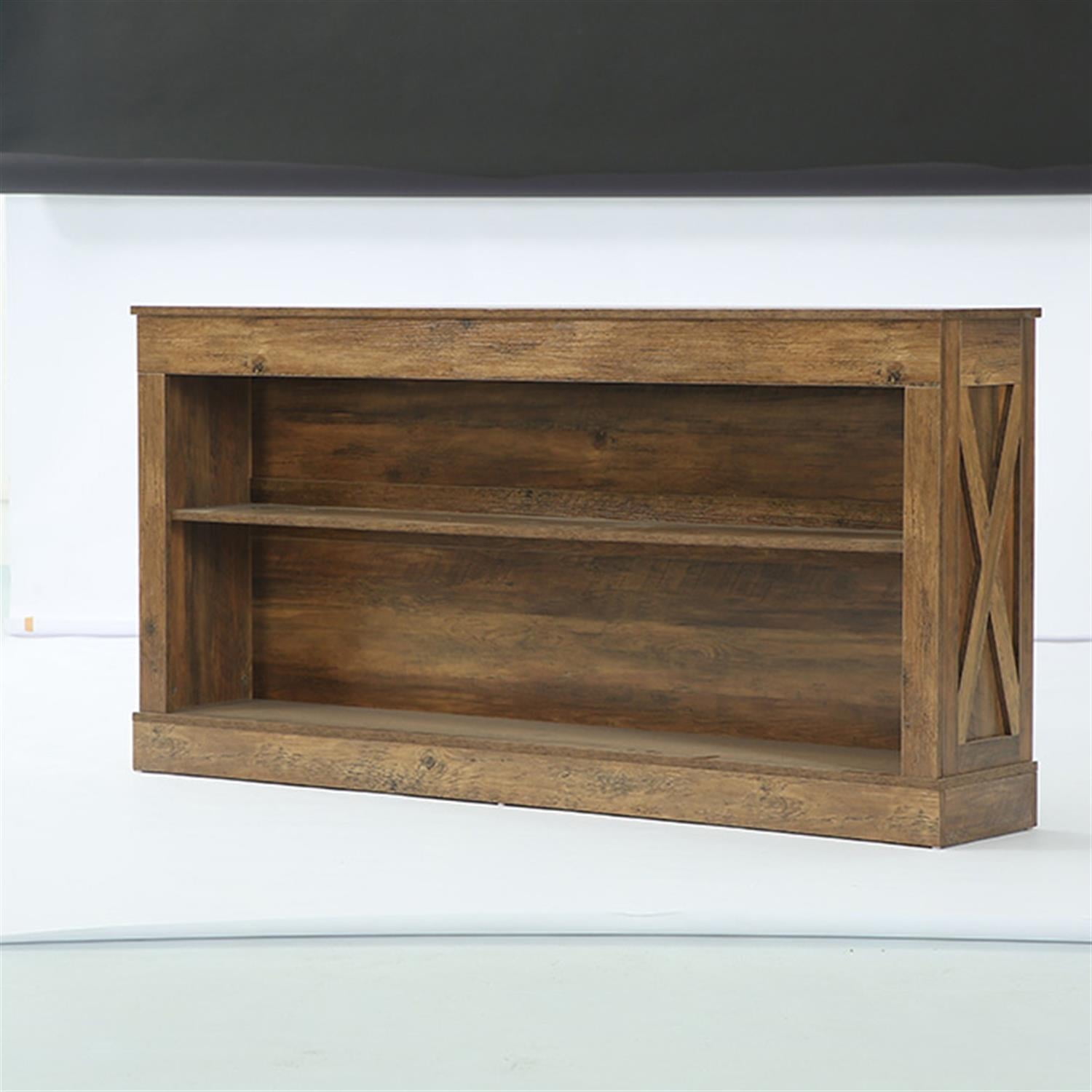 Demi Bonn 63" Console Table, Vintage Entryway Table with 3-Tier Storage Shelf, Foyer Display Table, Brown