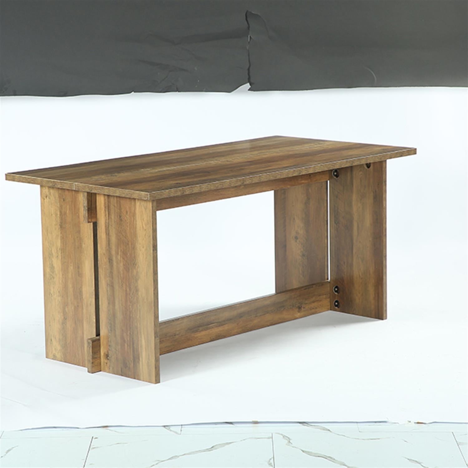 Demi Bonn 63" Dining Table, Farmhouse Dining Room Table Kitchen Table for 4-6 for Dining Room, Home Office, Living Room Furniture, Brown