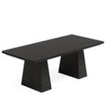 thumbnail image 1 of Demi Bonn 63" Dining Table, Farmhouse Wood Kitchen Table for 6 People, Rectangular Dinner Table for Dining Room, Home Office, Living Room Furniture, Black, 1 of 4