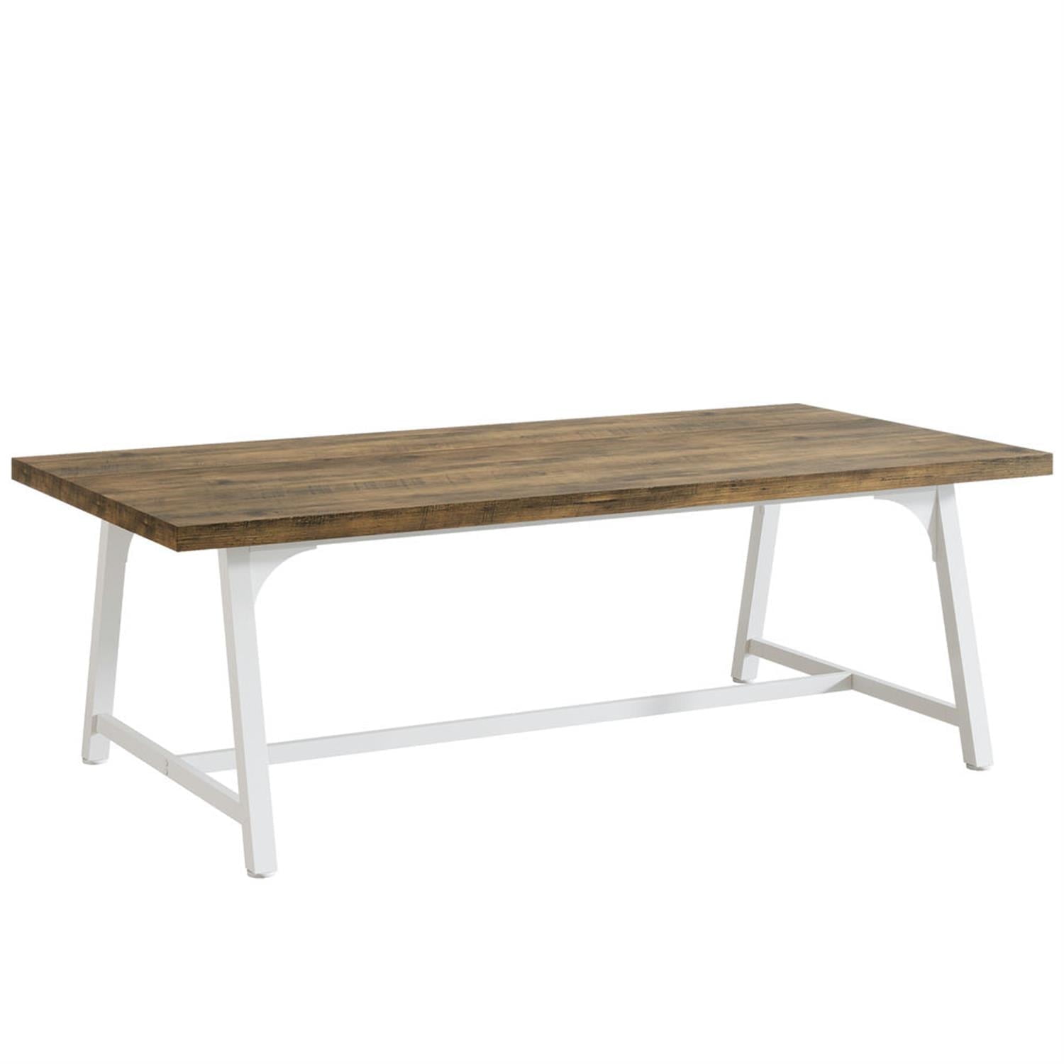 Demi Bonn 70" Executive Computer Desk with Metal Frame, Modern Duty Study Writing Gaming Table for Home Office, Rectangle Conference Table, Gray