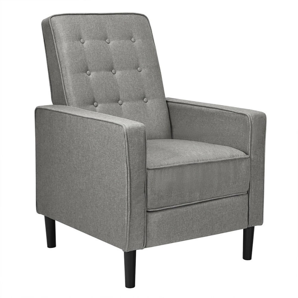 Finihen Accent Chair, Push Back Recliner Arm Chair, Mid-Century Push Back Recliner Chair, for Living Room, Office, Gray Finihen Accent Chair, Push Back Recliner Arm Chair, Mid-Century Push Back Recliner Chair, for Living Room, Office, Gray