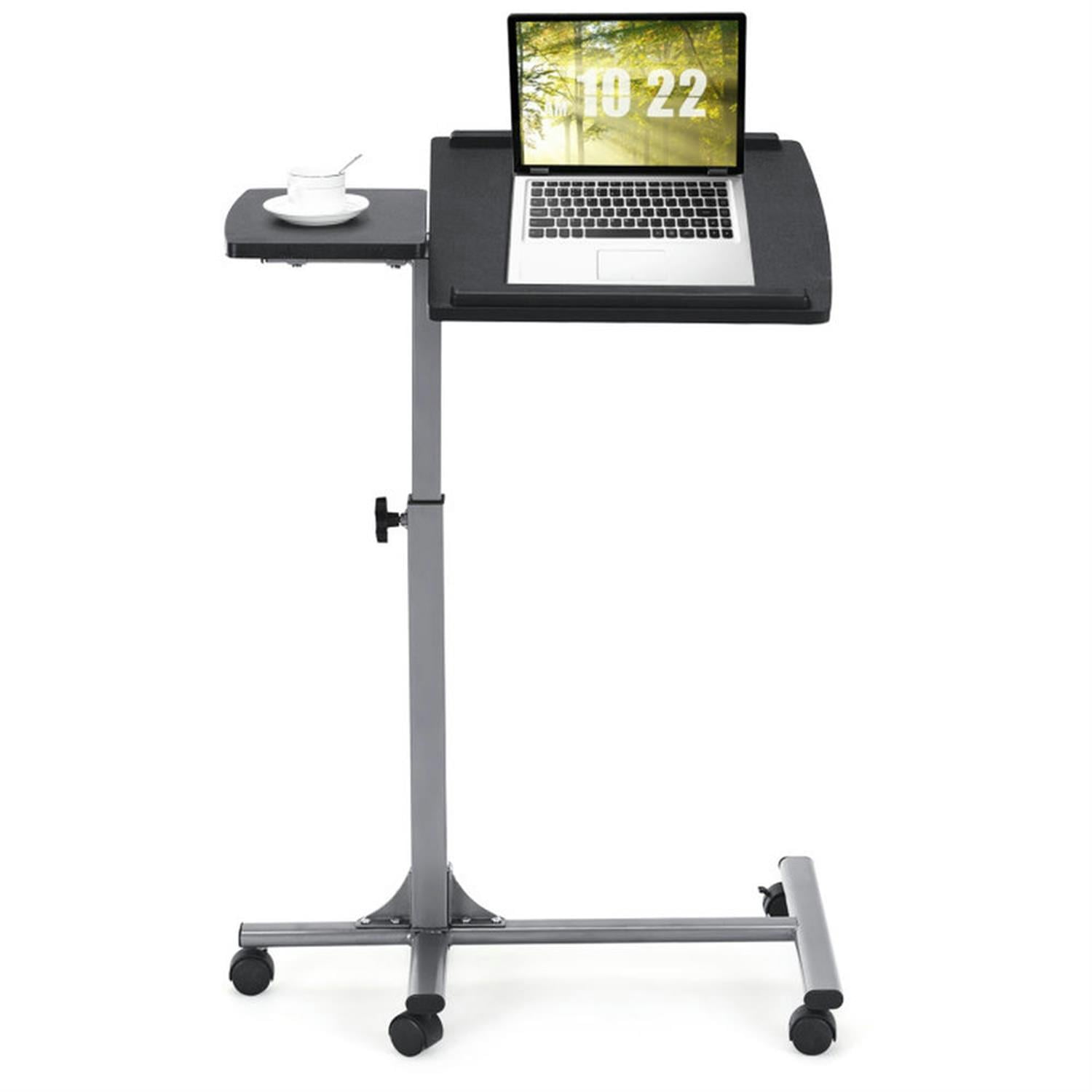 Finihen Adjustable Angle Height Rolling Laptop Table, Laptop Workstation for Laptops, Books, Tablets, and Art, Black Finihen Adjustable Angle Height Rolling Laptop Table, Laptop Workstation for Laptops, Books, Tablets, and Art, Black