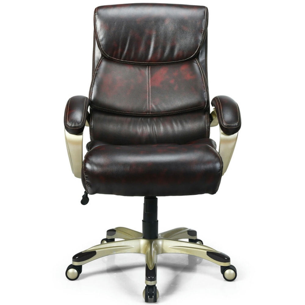 Finihen Adjustable Executive Office Recliner Chair with High Back and Lumbar Support, Rolling Work Computer Desk Chair, Brown Finihen Adjustable Executive Office Recliner Chair with High Back and Lumbar Support, Rolling Work Computer Desk Chair, Brown