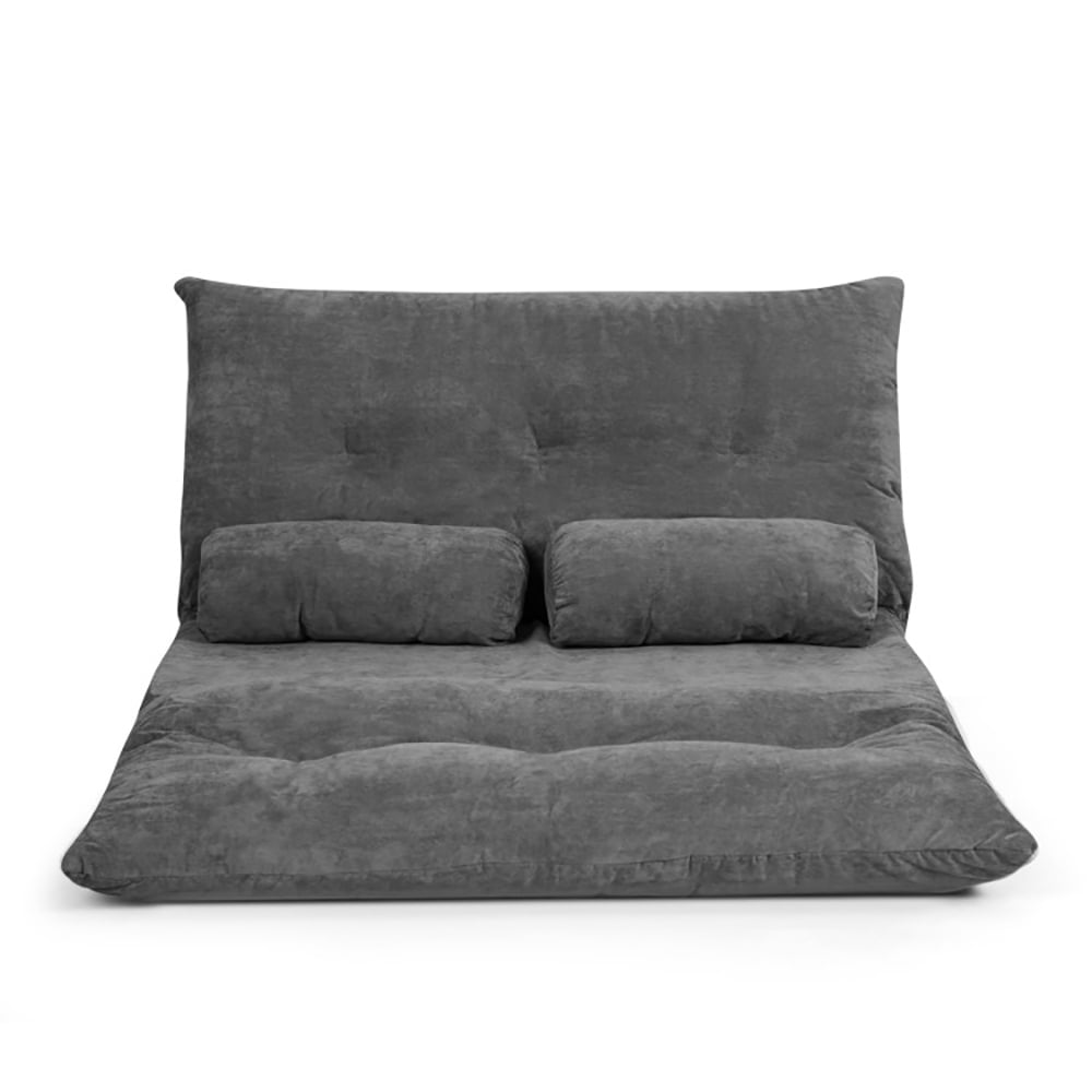 Finihen Adjustable Floor Sofa Couch, Foldable Lazy Sofa Sleeper Bed, Multi-Functional Floor Loveseat, 6-Position Adjustable Sleeper Lounge Couch with 2 Pillows, for Reading, Gaming, Grey Finihen Adjustable Floor Sofa Couch, Foldable Lazy Sofa Sleeper Bed, Multi-Functional Floor Loveseat, 6-Position Adjustable Sleeper Lounge Couch with 2 Pillows, for Reading, Gaming, Grey