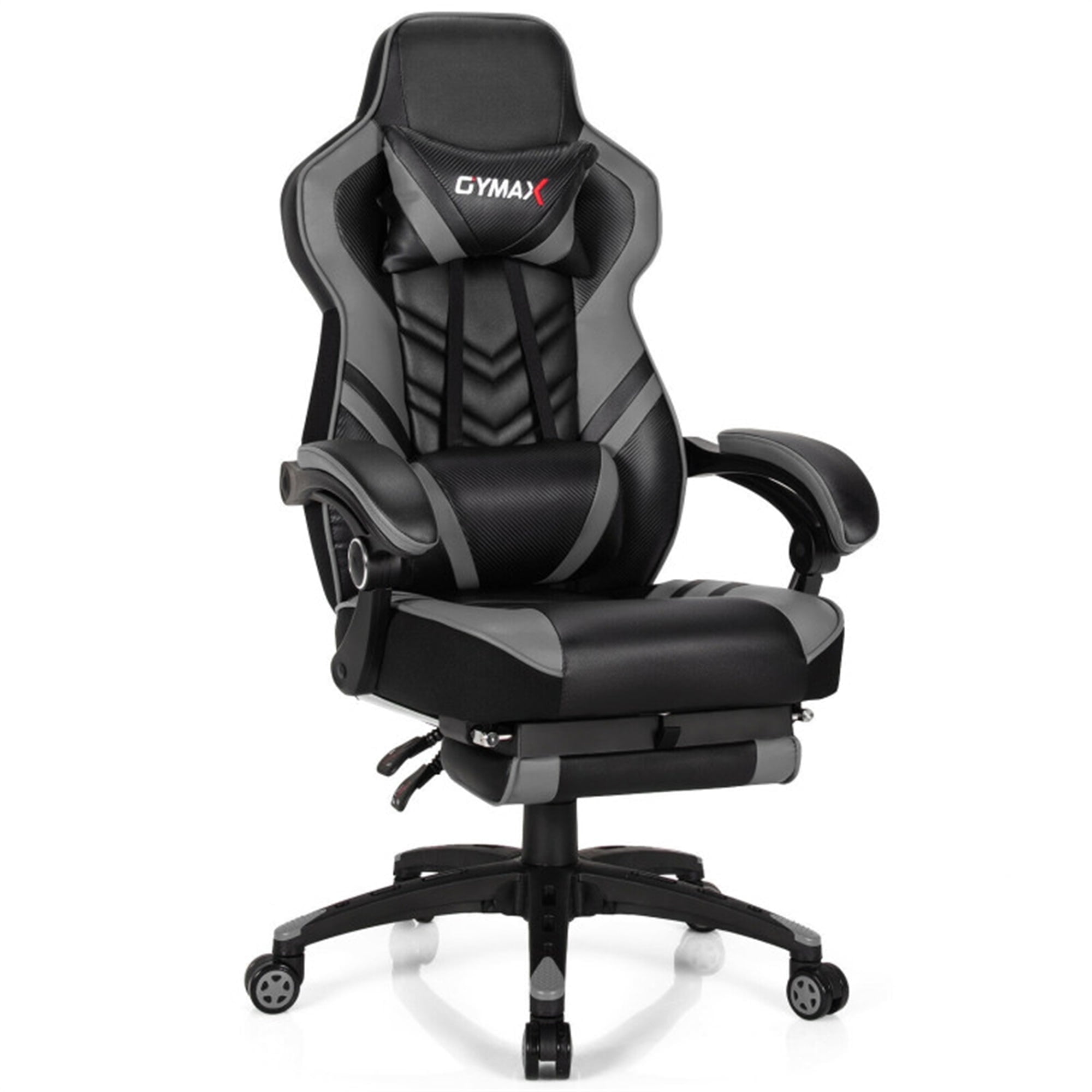 Demi Bonn Adjustable Gaming Chair with Footrest, Computer Chair for Home Office, Gray