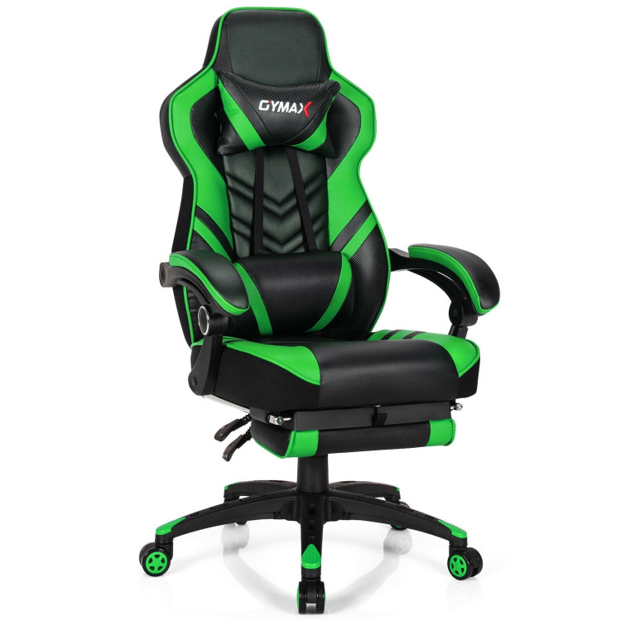 Finihen Adjustable Gaming Chair with Footrest, Computer Chair for Home Office, Green Finihen Adjustable Gaming Chair with Footrest, Computer Chair for Home Office, Green