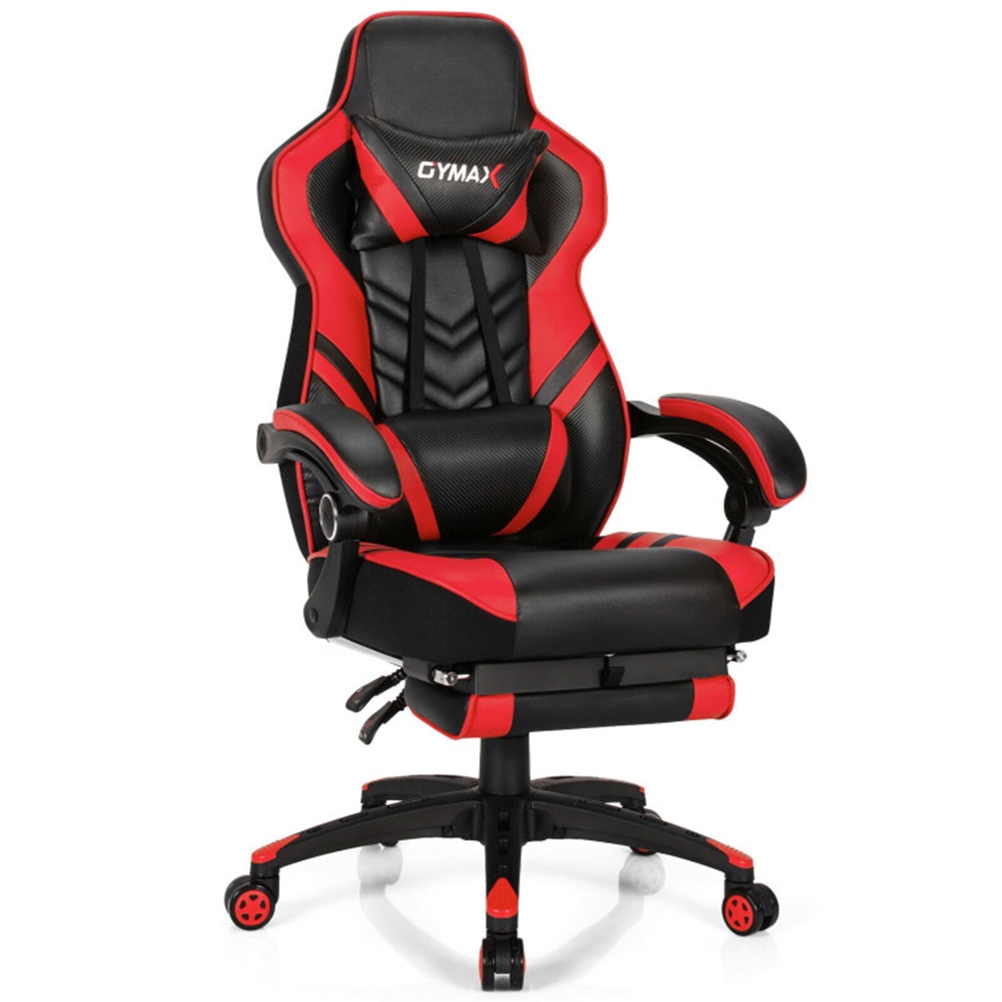Demi Bonn Adjustable Gaming Chair with Footrest, Computer Chair for Home Office, Red