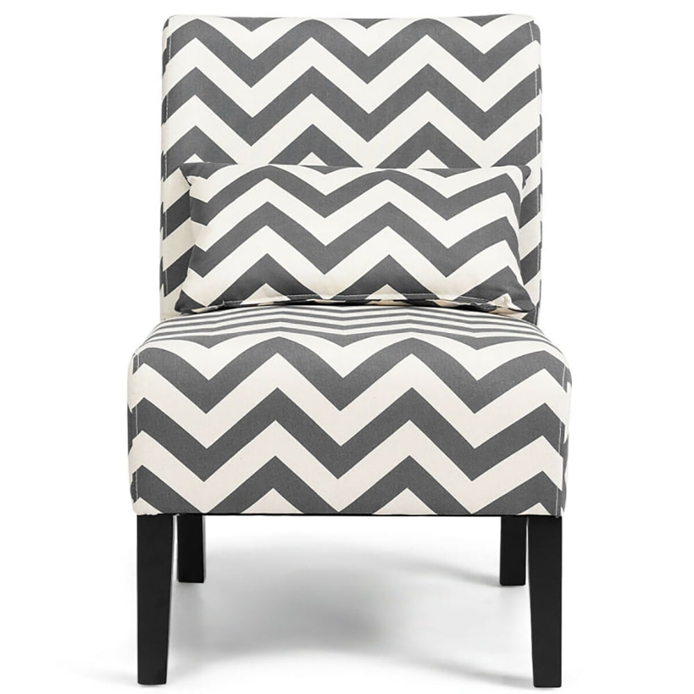 Finihen Armless Accent Living Room Chairs, Modern Side Chair, Accent Armless Single Sofa with Lumbar Pillow for Home and Office, Gray Finihen Armless Accent Living Room Chairs, Modern Side Chair, Accent Armless Single Sofa with Lumbar Pillow for Home and Office, Gray