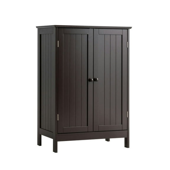 Demi Bonn Bathroom Storage Cabinet, Bathroom Floor Cabinet, Bathroom Floor Storage Double Door Cupboard Cabinet, for Bathroom, Living Room, Bedroom, Kitchen, Brown