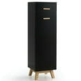 thumbnail image 1 of Demi Bonn Bathroom Storage Cabinet, Bathroom Floor Cabinet, Waterproof Bathroom Cabinet with Adjustable Shelves and Sliding Drawer, for Bathroom, Living Room, Bedroom, Kitchen, Black, 1 of 8