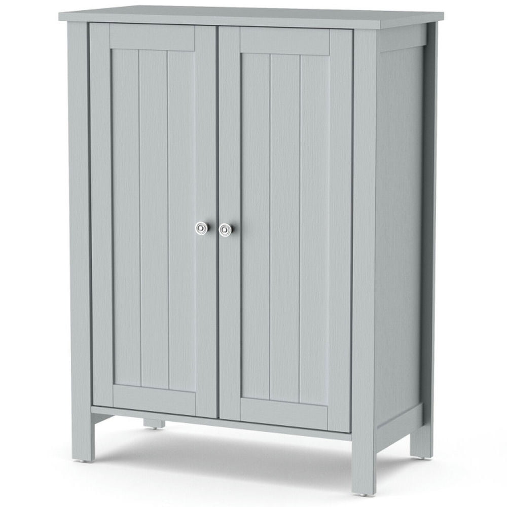 Finihen Bathroom Storage Cabinet, Bathroom Floor Cabinet, 2-Door Bathroom Floor Storage Cabinet Space Saver Organizer, for Bathroom, Living Room, Bedroom, Kitchen, Gray Finihen Bathroom Storage Cabinet, Bathroom Floor Cabinet, 2-Door Bathroom Floor Storage Cabinet Space Saver Organizer, for Bathroom, Living Room, Bedroom, Kitchen, Gray