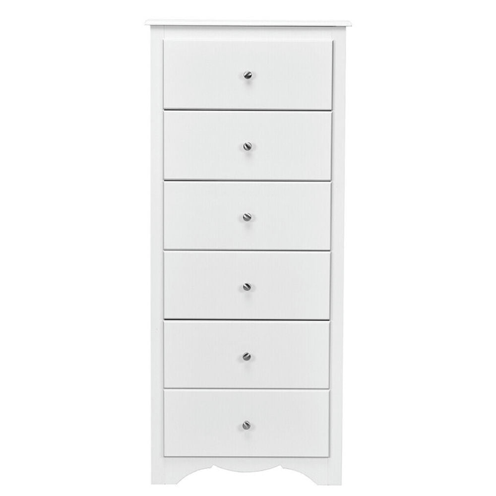 Finihen Bathroom Storage Cabinet, Bathroom Floor Cabinet, 6 Drawers Chest Dresser Clothes Storage Bedroom Furniture Cabinet, for Bathroom, Bedroom, White Finihen Bathroom Storage Cabinet, Bathroom Floor Cabinet, 6 Drawers Chest Dresser Clothes Storage Bedroom Furniture Cabinet, for Bathroom, Bedroom, White