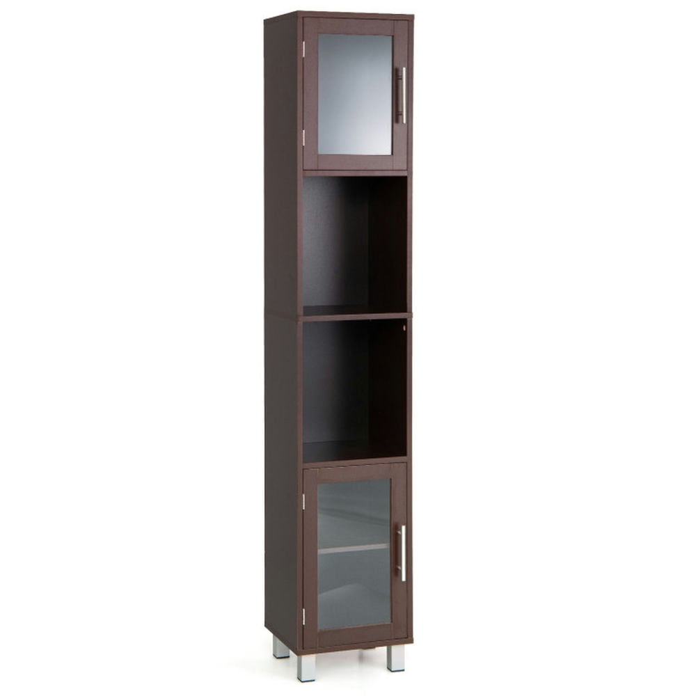 Finihen Bathroom Storage Cabinet, Bathroom Floor Cabinet, 71 Inch Tall Tower Bathroom Storage Cabinet and Organizer Display Shelves, for Bedroom, Brown Finihen Bathroom Storage Cabinet, Bathroom Floor Cabinet, 71 Inch Tall Tower Bathroom Storage Cabinet and Organizer Display Shelves, for Bedroom, Brown