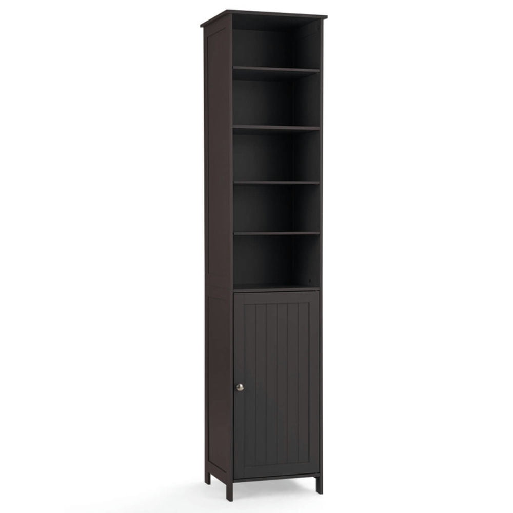 Finihen Bathroom Storage Cabinet, Bathroom Floor Cabinet, 72 Inches Free Standing Tall Floor Bathroom Storage Cabinet, for Bathroom, Living Room, Bedroom, Kitchen, Brown Finihen Bathroom Storage Cabinet, Bathroom Floor Cabinet, 72 Inches Free Standing Tall Floor Bathroom Storage Cabinet, for Bathroom, Living Room, Bedroom, Kitchen, Brown