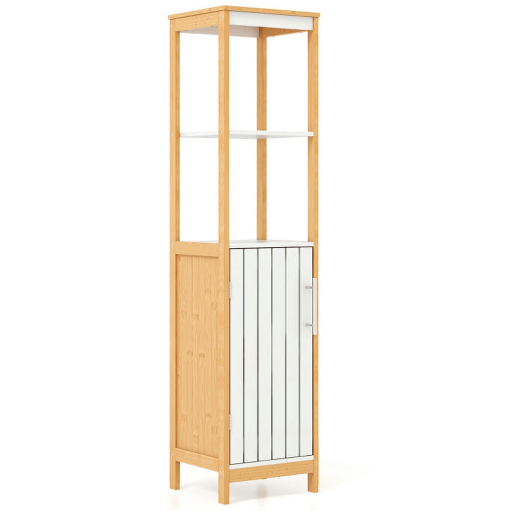 Finihen Bathroom Storage Cabinet, Bathroom Floor Cabinet, Bathroom Floor Cabinet with Door Shelves Adjustable Shelf, for Bathroom, Living Room, Bedroom, Kitchen, Natural Finihen Bathroom Storage Cabinet, Bathroom Floor Cabinet, Bathroom Floor Cabinet with Door Shelves Adjustable Shelf, for Bathroom, Living Room, Bedroom, Kitchen, Natural