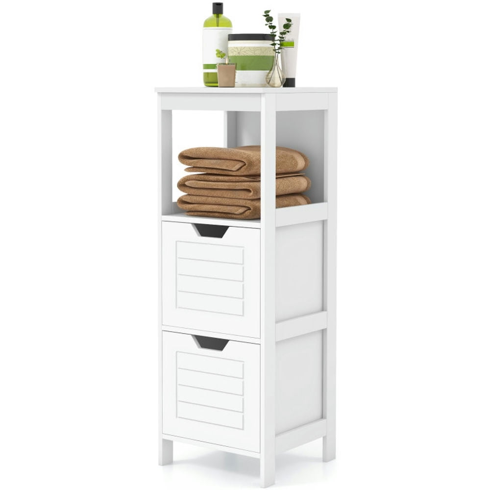 Finihen Bathroom Storage Cabinet, Bathroom Floor Cabinet, Floor Cabinet Multifunction Storage Rack Stand Organizer, for Bathroom, Living Room, Bedroom, Kitchen, White Finihen Bathroom Storage Cabinet, Bathroom Floor Cabinet, Floor Cabinet Multifunction Storage Rack Stand Organizer, for Bathroom, Living Room, Bedroom, Kitchen, White