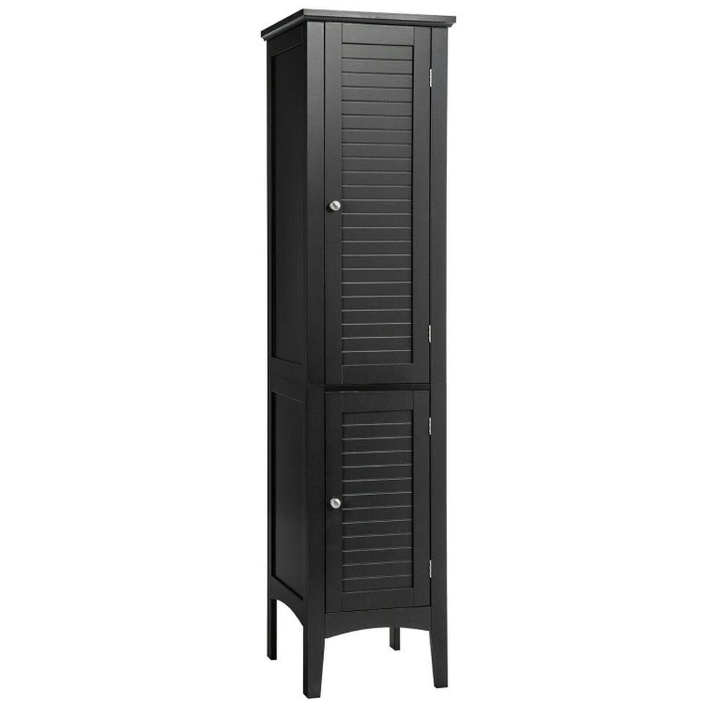 Finihen Bathroom Storage Cabinet, Bathroom Floor Cabinet, Freestanding Bathroom Storage Cabinet for Kitchen and Living Room, for Bathroom, Living Room, Bedroom, Kitchen, Black Finihen Bathroom Storage Cabinet, Bathroom Floor Cabinet, Freestanding Bathroom Storage Cabinet for Kitchen and Living Room, for Bathroom, Living Room, Bedroom, Kitchen, Black