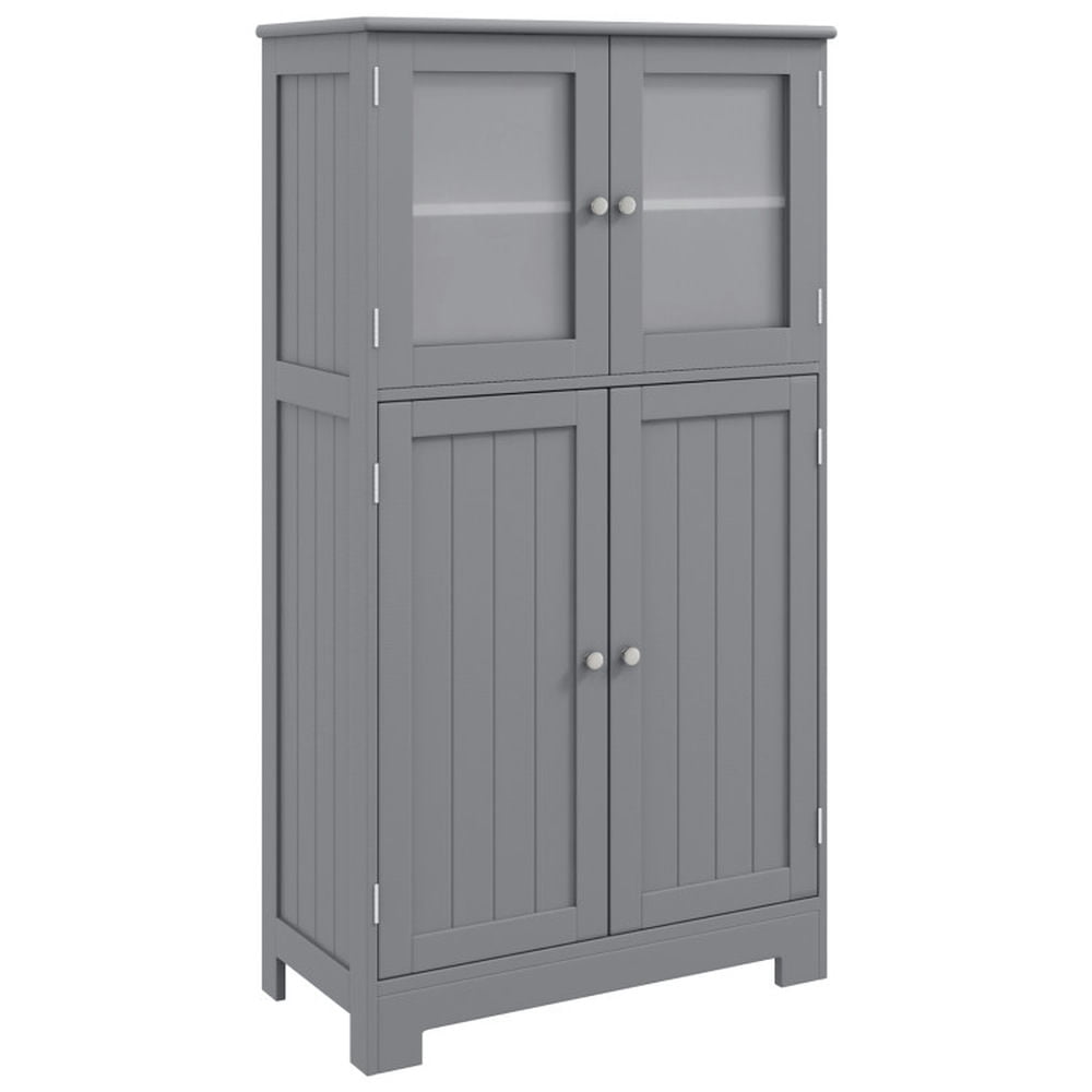 Finihen Bathroom Storage Cabinet, Bathroom Floor Cabinet, Bathroom Floor Storage Locker Kitchen Cabinet with Doors and Adjustable Shelf, for Bathroom, Living Room, Bedroom, Kitchen, Gray Finihen Bathroom Storage Cabinet, Bathroom Floor Cabinet, Bathroom Floor Storage Locker Kitchen Cabinet with Doors and Adjustable Shelf, for Bathroom, Living Room, Bedroom, Kitchen, Gray