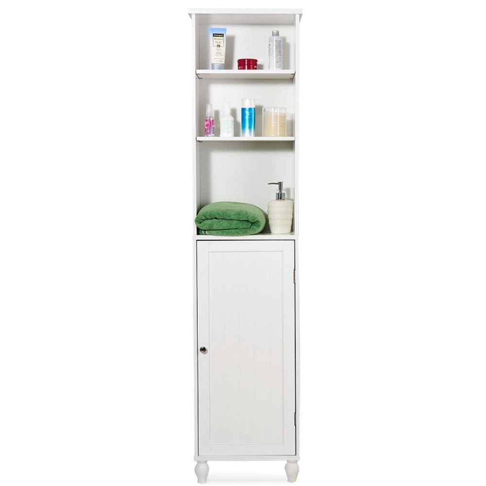 Finihen Bathroom Storage Cabinet, Bathroom Floor Cabinet, Bathroom Tower Storage Shelving Display Cabinet, for Bathroom, Living Room, Bedroom, Kitchen, White Finihen Bathroom Storage Cabinet, Bathroom Floor Cabinet, Bathroom Tower Storage Shelving Display Cabinet, for Bathroom, Living Room, Bedroom, Kitchen, White