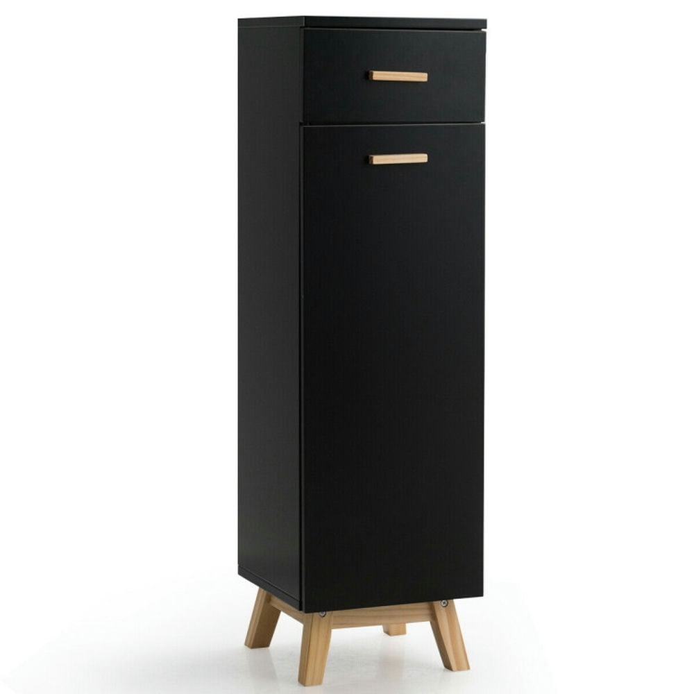 Finihen Bathroom Storage Cabinet, Bathroom Floor Cabinet, Waterproof Bathroom Cabinet with Adjustable Shelves and Sliding Drawer, for Bathroom, Living Room, Bedroom, Kitchen, Black Finihen Bathroom Storage Cabinet, Bathroom Floor Cabinet, Waterproof Bathroom Cabinet with Adjustable Shelves and Sliding Drawer, for Bathroom, Living Room, Bedroom, Kitchen, Black