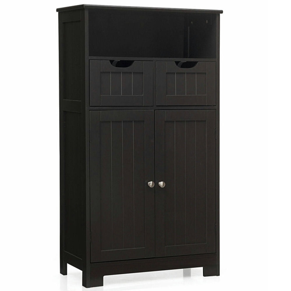 Finihen Bathroom Storage Cabinet, Bathroom Floor Cabinet, Bathroom Wooden Side Cabinet with 2 Drawers and 2 Doors, for Bathroom, Living Room, Bedroom, Kitchen, Dark Brown Finihen Bathroom Storage Cabinet, Bathroom Floor Cabinet, Bathroom Wooden Side Cabinet with 2 Drawers and 2 Doors, for Bathroom, Living Room, Bedroom, Kitchen, Dark Brown